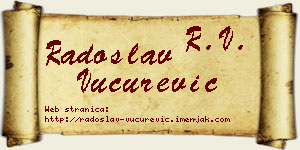 Radoslav Vučurević vizit kartica